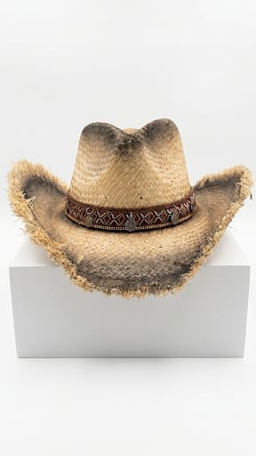 Hasır kovboy şapka